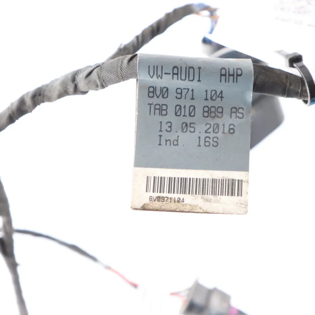 Audi A3 S3 8V Sportback Wiring Harness PDC Parking Sensor Rear Bumper - SKU 8V0971104 - Part number 8V0971104