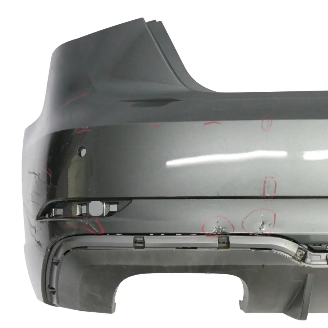 Bumper Trim Panel Covering Daytona Grey Pearl Effect - Z7S to Audi A3 8V Rear with Part number 8V3807067K Audi A3 8V Rear Bumper Trim Panel Covering Daytona Grey Pearl Effect - Z7S - SKU 8V3807067K-DGR - Part number 8V3807067K