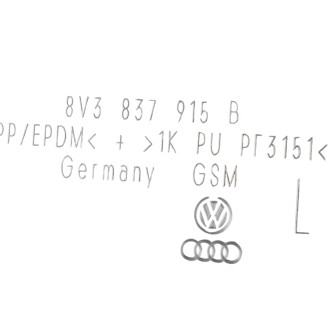 Audi A3 S3 8V Tür Innenverkleidung Isolierplatte vorne links - SKU 8V3837915B - Teilenummer 8V3837915B
