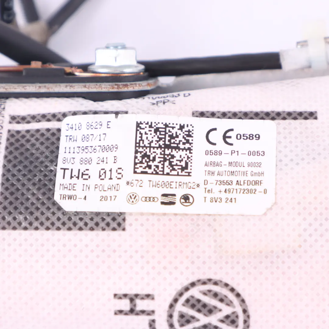 Unidad Módulo Aire Asiento ECU Delantero Izquierdo para Audi A3 8V con número de pieza 8V3880241B Audi A3 8V Unidad Módulo Aire Asiento ECU Delantero Izquierdo - SKU 8V3880241B - Número de pieza 8V3880241B