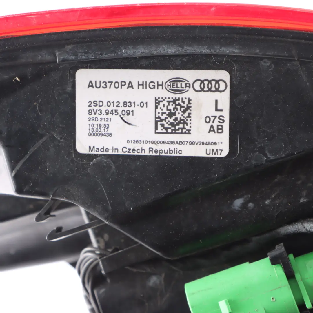 Sportback Tail Light Left N/S LED Rear Lamp Taillight to Audi A3 S3 8V with Part number 8V3945091 Audi A3 S3 8V Sportback Tail Light Left N/S LED Rear Lamp Taillight - SKU 8V3945091 - Part number 8V3945091