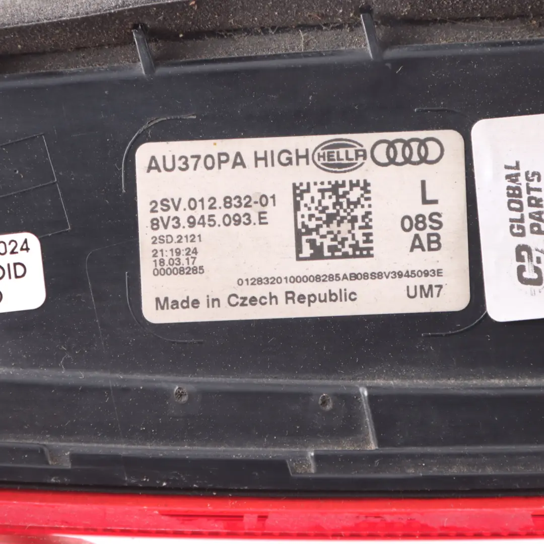 Audi A3 8V Rear Lamp Trunk Boot Tailgate Inner Light Right O/S - SKU 8V3945093E - Part number 8V3945093E