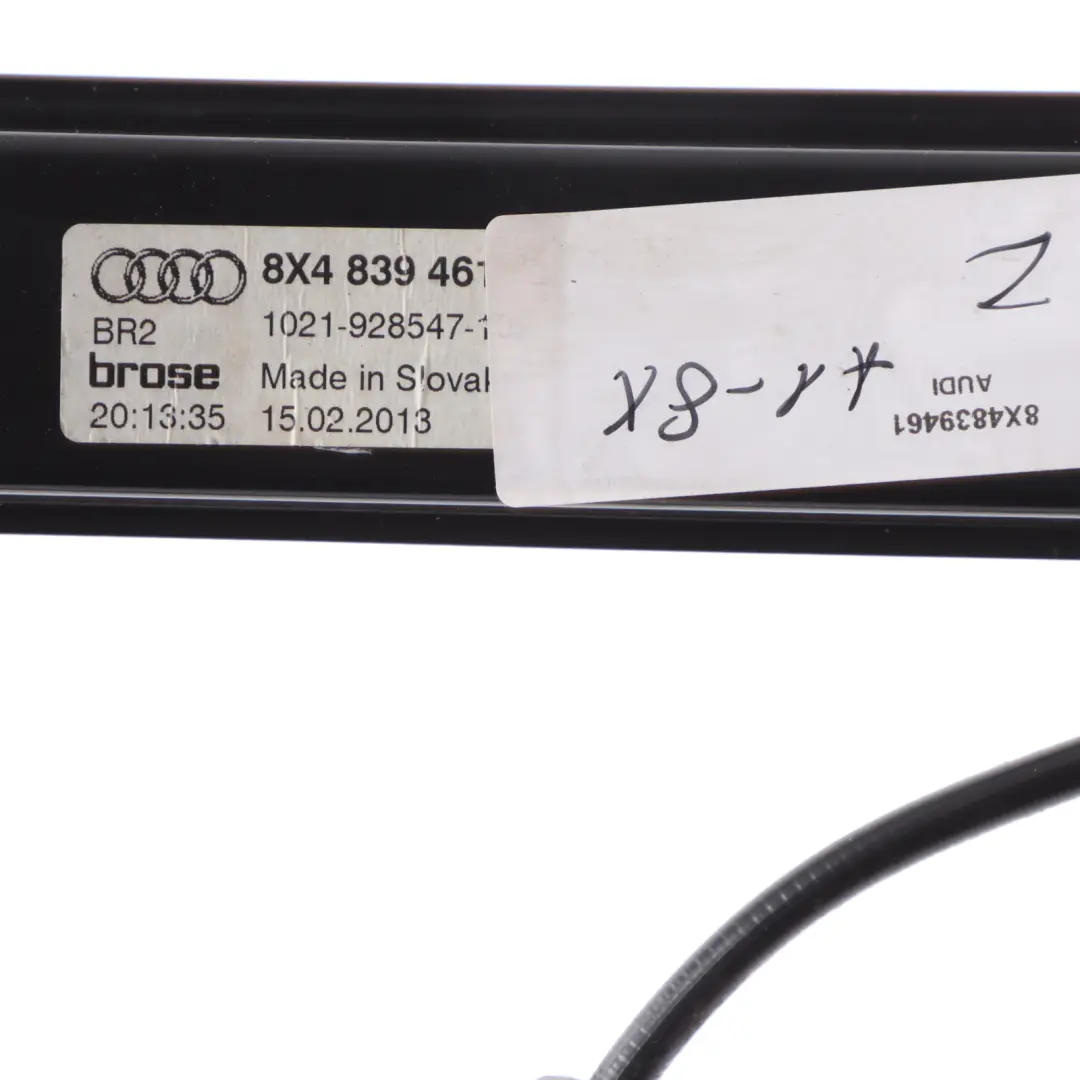 Audi A1 8X Alzacristalli elettrico porta posteriore sinistra - SKU 8X4839461 - Numero di parte 8X4839461
