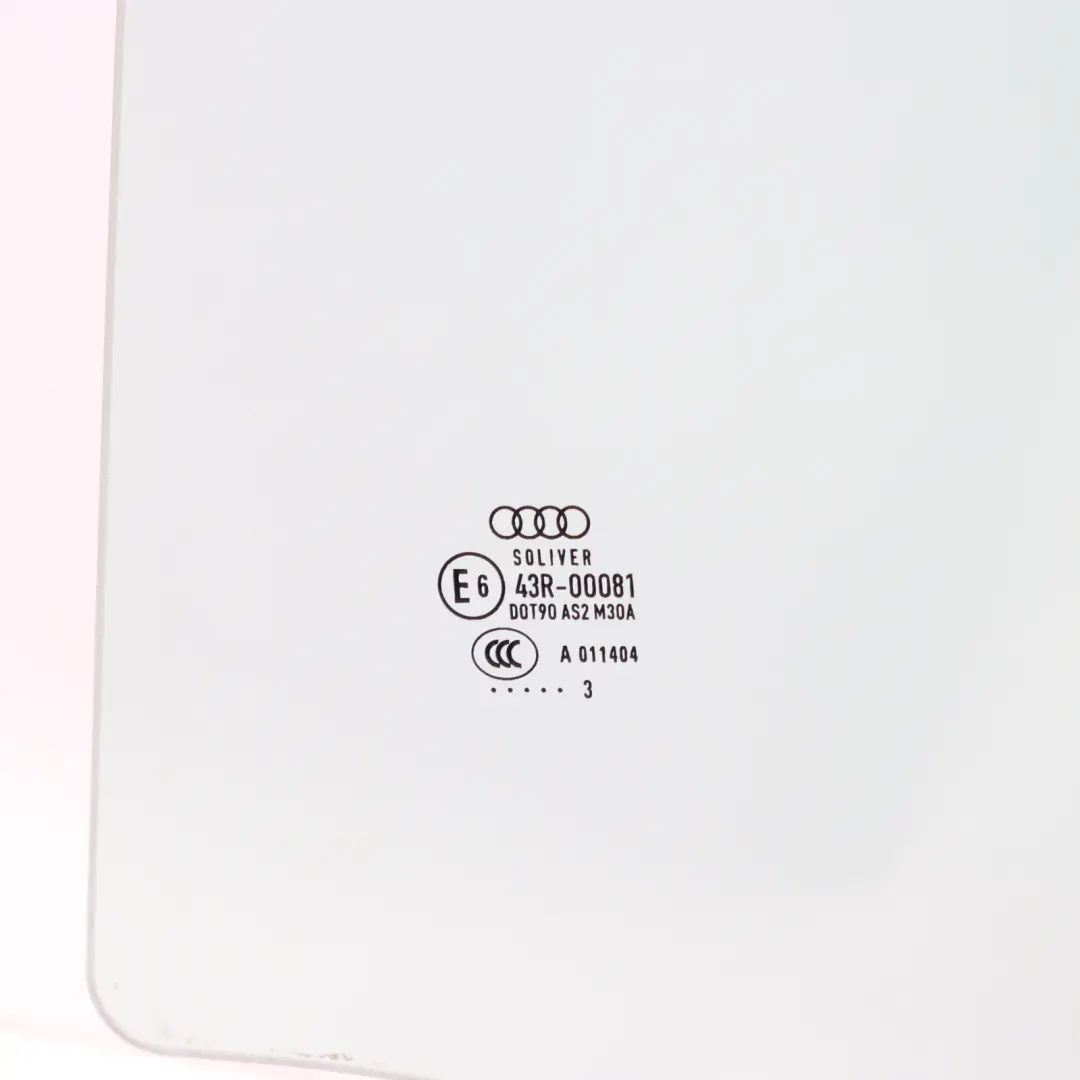 Audi A1 8X Cristal Puerta Trasera Izquierda Lado AS2 Verde - SKU 8X4845205 - Número de pieza 8X4845205