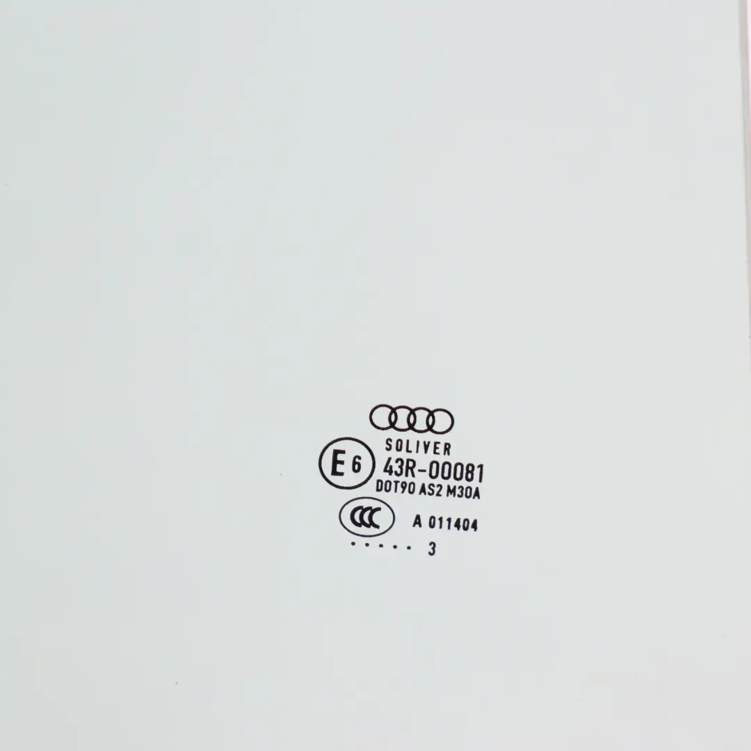 Audi A1 8X Puerta Trasera Ventana Cristal AS2 Derecha - SKU 8X4845206 - Número de pieza 8X4845206