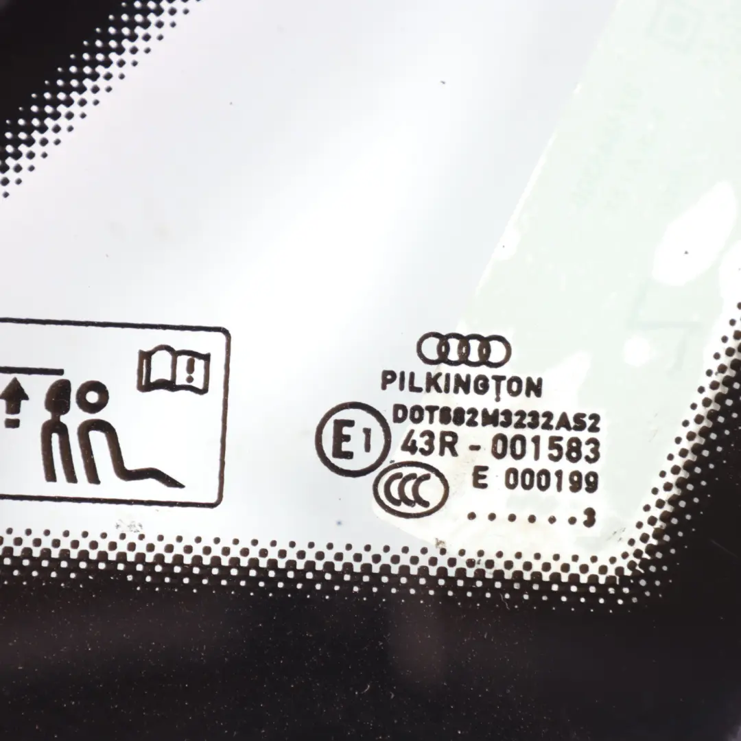 Audi A1 8X Sportback 5Dr Seite Viertel Glas Fenster Hinten Rechts AS2 - SKU 8X4845300 - Teilenummer 8X4845300