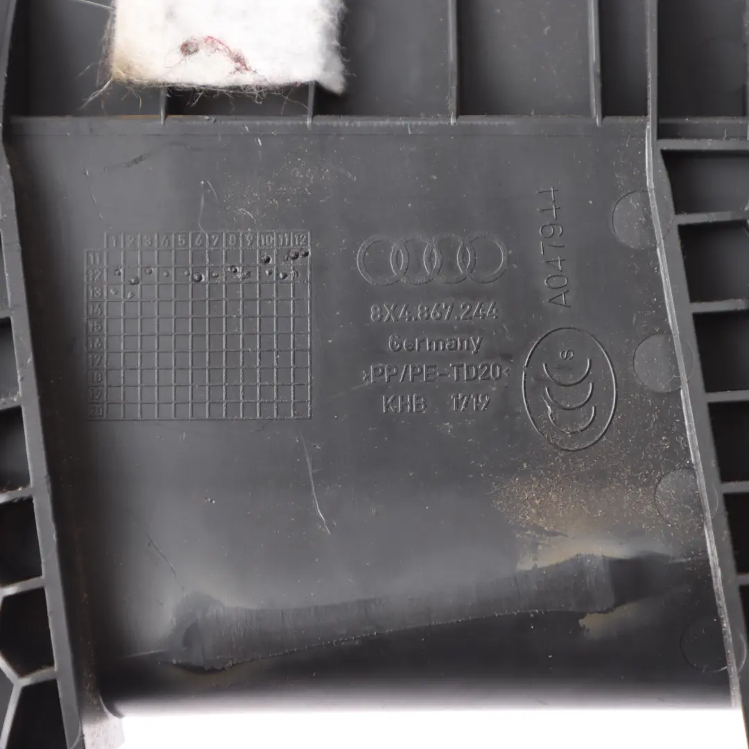 Audi A1 8X Top Upper B Pillar Column Right O/S Trim Cover Panel - SKU 8X4867244 - Part number 8X4867244