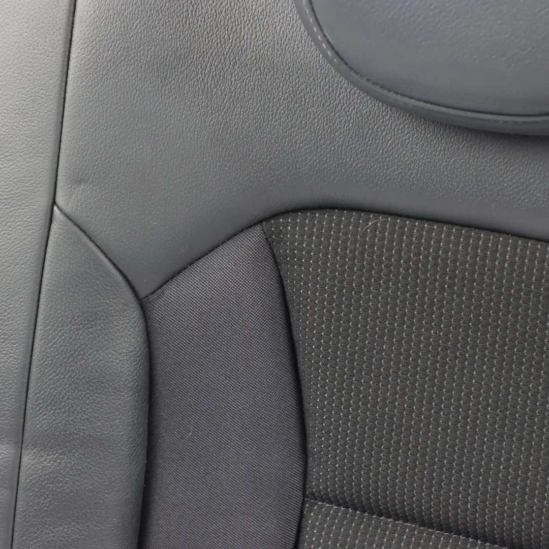 Audi A1 8X Seat Backrest Cover Rear Right O/S Black Leather Fabric - SKU 8X4885806A - Part number 8X4885806A