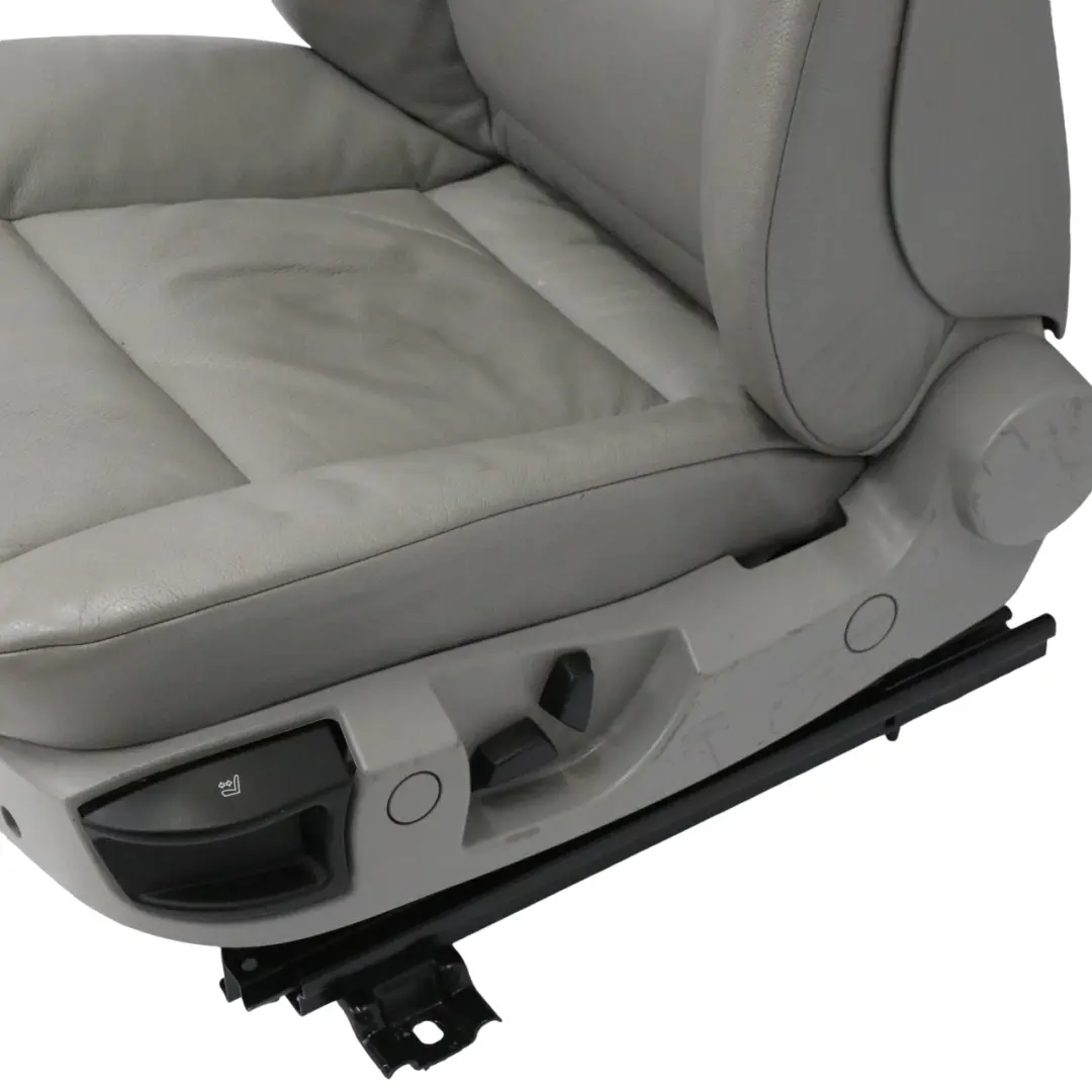 BMW E60 E61 LCI Vorne Links Sitz Leder Dakota Grau Interieur - SKU 9143859-1 - Teilenummer 9143859