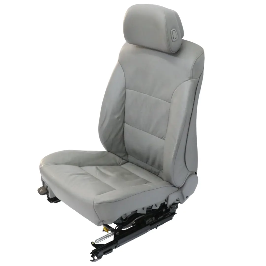 Asiento Delantero Derecho Cuero Interior Gris Dakota para BMW E60 E61 LCI con número de pieza 9143859 BMW E60 E61 LCI Asiento Delantero Derecho Cuero Interior Gris Dakota - SKU 9143859-2 - Número de pieza 9143859