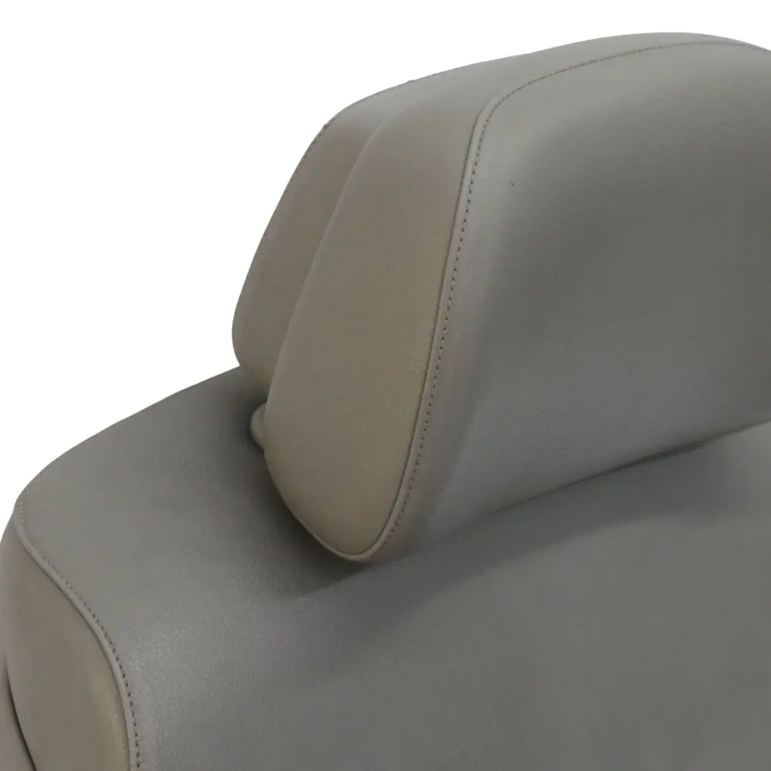 Asiento Delantero Derecho Cuero Interior Gris Dakota para BMW E60 E61 LCI con número de pieza 9143859 BMW E60 E61 LCI Asiento Delantero Derecho Cuero Interior Gris Dakota - SKU 9143859-2 - Número de pieza 9143859