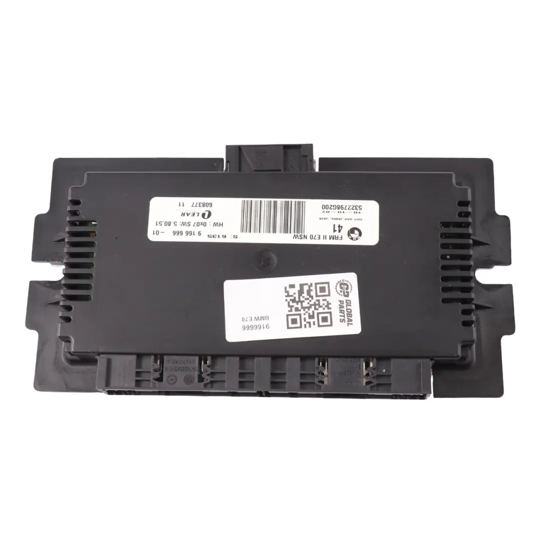 Footwell Luz Módulo Unidad de Control ECU FRM II AHL Lear para BMW X5 E70 con número de pieza 9166666 BMW X5 E70 Footwell Luz Módulo Unidad de Control ECU FRM II AHL Lear - SKU 9166666 - Número de pieza 9166666