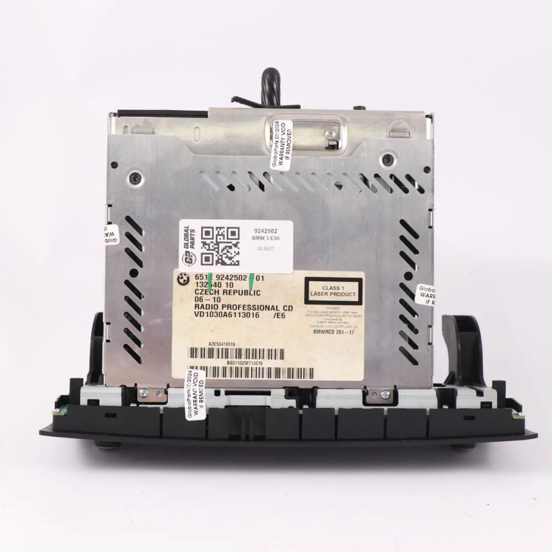  Lettore CD BMW E81 E82 E87 E88 E90 E91 E92 Radio Professional - SKU 9242502 - Numero di parte 9242502