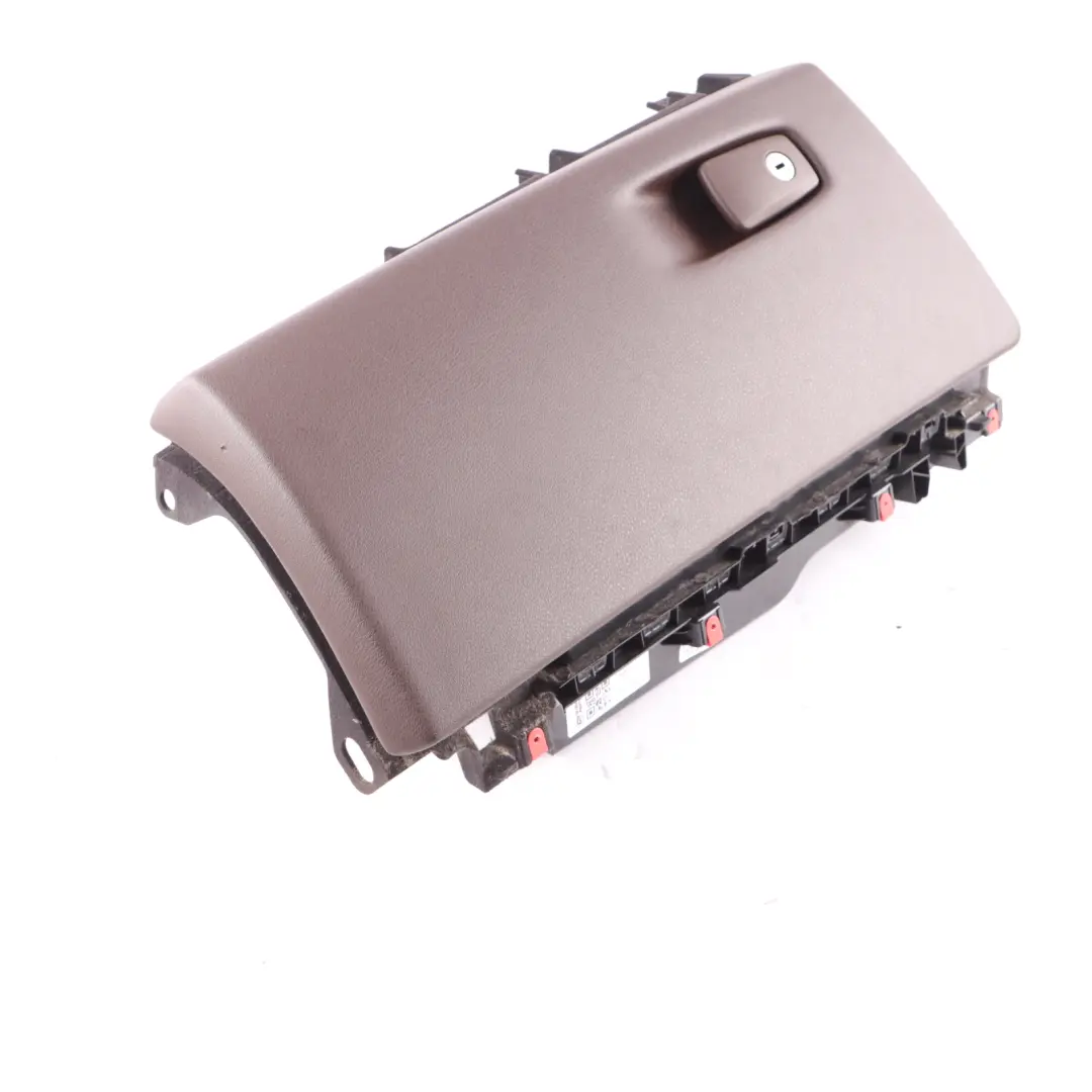 Glove Box Lid Storage Case Housing Mokka Mocha to BMW X5 F15 with Part number 9288605 BMW X5 F15 Glove Box Lid Storage Case Housing Mokka Mocha - SKU 9288605 - Part number 9288605