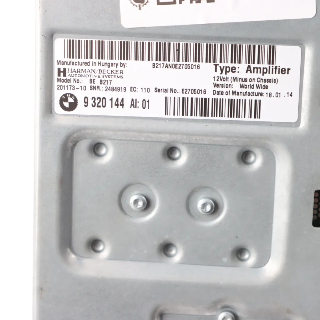 BMW F10 Sound Audio Amplifier Control Unit Module - SKU 9320144 - Part number 9320144