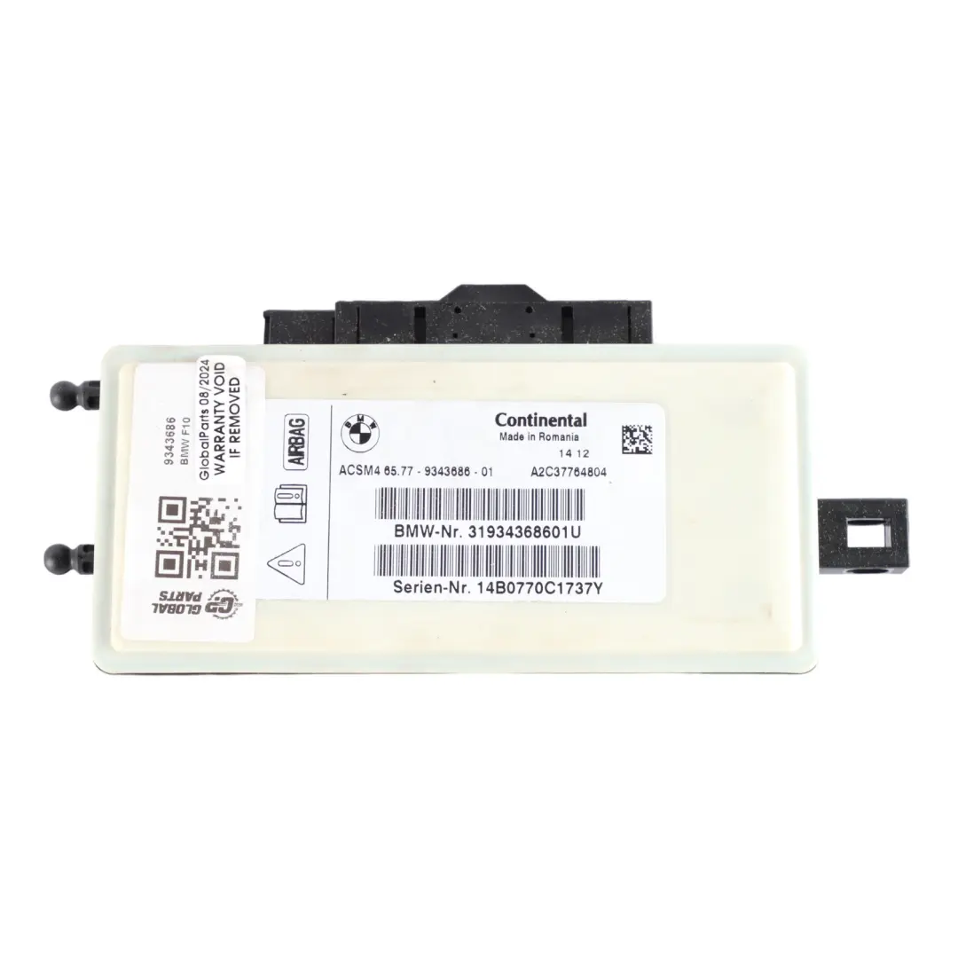 BMW F01 F07 F10 F11 F25 Sterownik Moduł Airbag - SKU 9343686 - Numer Części 9343686