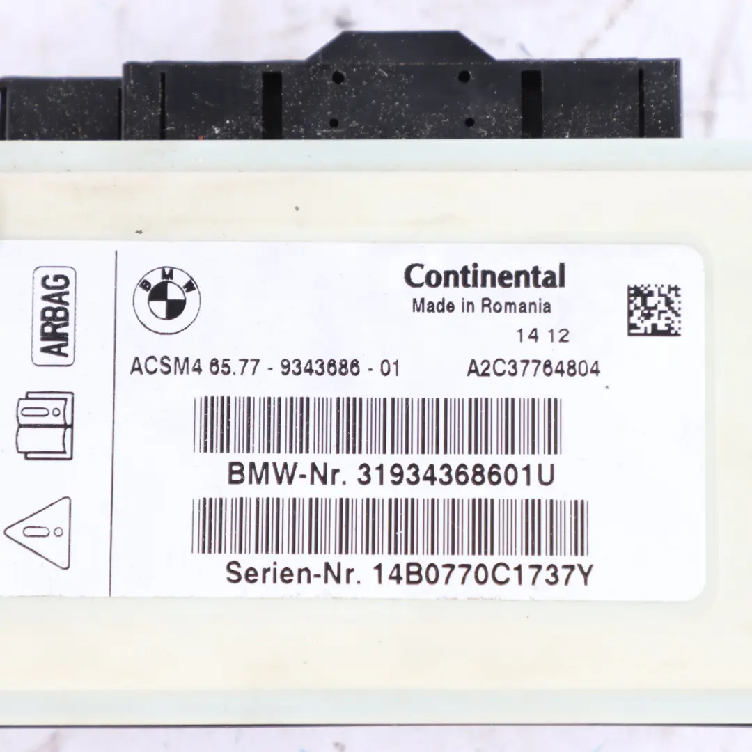 BMW F01 F07 F10 F11 F25 Módulo de Aire Unidad de Control - SKU 9343686 - Número de pieza 9343686