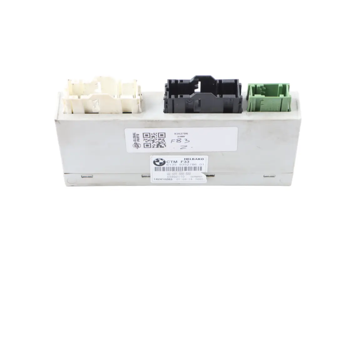 Module De Commande ECU Pour Toit Ouvrant Convertible CTM pour BMW F33 F83 M4 à propos du numéro de pièce 9352786 BMW F33 F83 M4 Module De Commande ECU Pour Toit Ouvrant Convertible CTM - SKU 9352786 - Numéro de pièce 9352786