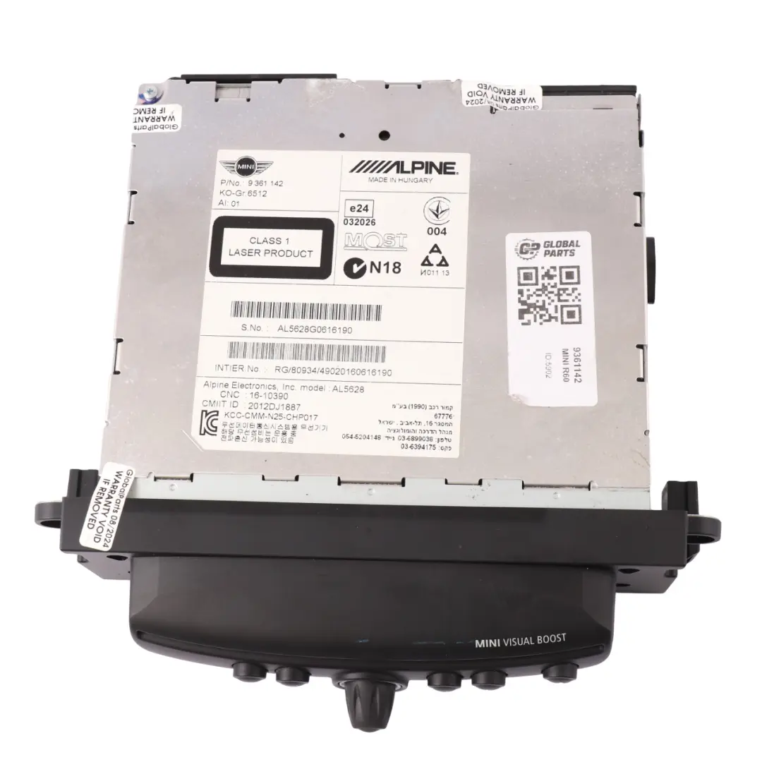 Radio Odtwarzacz CD CHAMP 2 3456943 do MINI R56 LCI R60 o numerze 9361142 MINI R56 LCI R60 Radio Odtwarzacz CD CHAMP 2 3456943 - SKU 3457438 - Numer Części 9361142