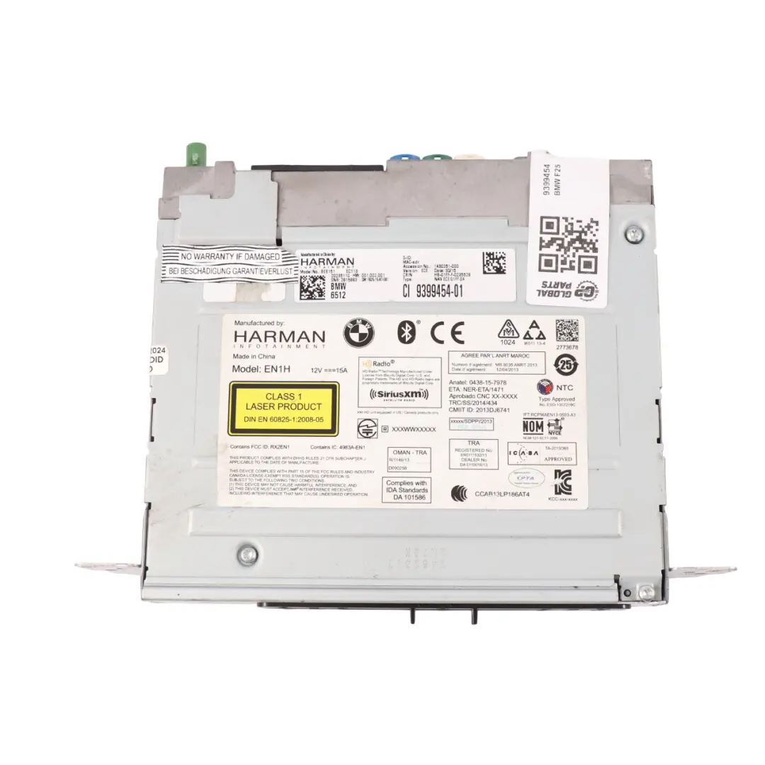 Hauptgerät Basis Media Navigationssystem Controller DAB für BMW X3 F25 F26 mit Teilenummer 9399454 BMW X3 F25 F26 Hauptgerät Basis Media Navigationssystem Controller DAB - SKU 9399454 - Teilenummer 9399454