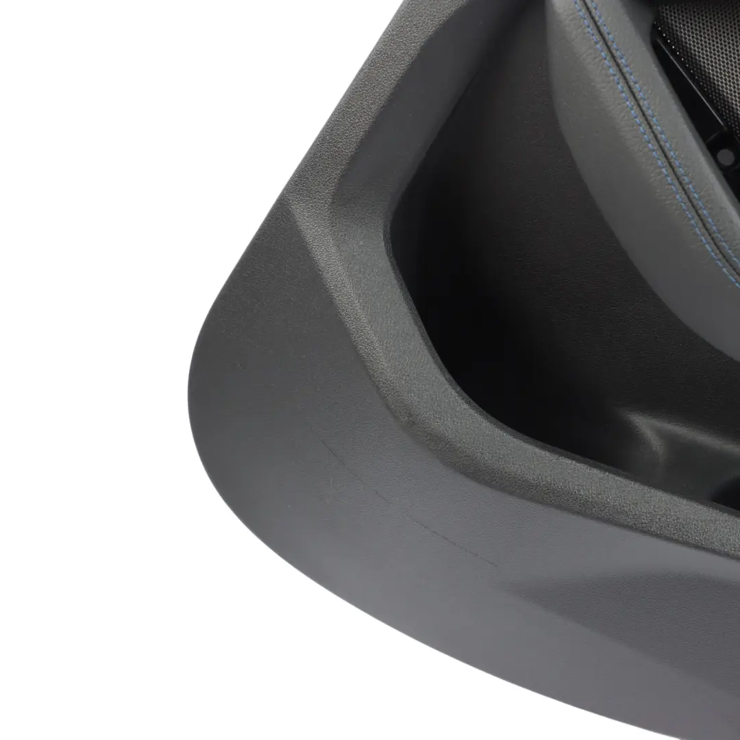 Door Card Rear Right O/S Trim Dakota Black Blue Stitching to BMW F44 with Part number 9418360 BMW F44 Door Card Rear Right O/S Trim Dakota Black Blue Stitching - SKU 9418360 - Part number 9418360