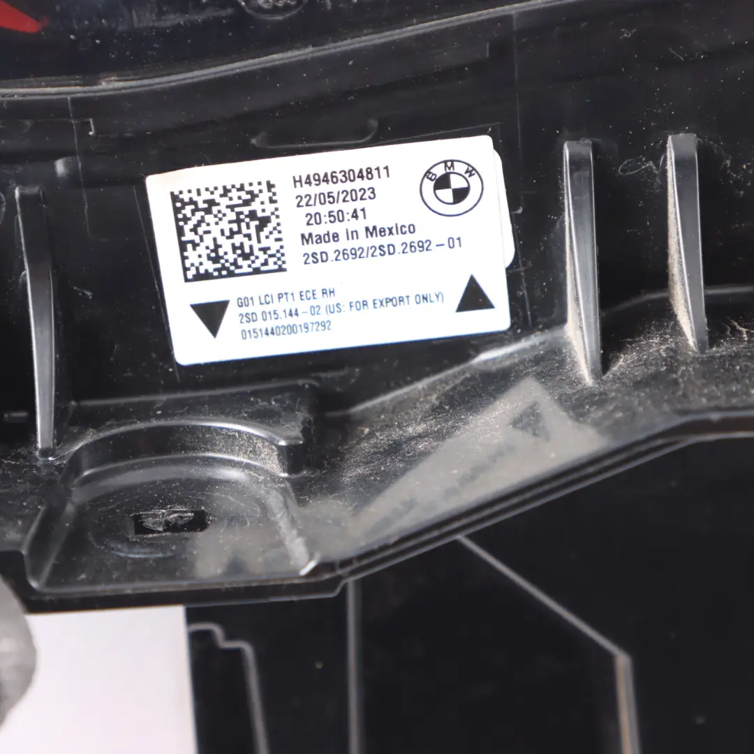 Tail Light Lamp LED Side Panel Rear Right O/S Taillight to BMW X3 G01 LCI with Part number 9463048 BMW X3 G01 LCI Tail Light Lamp LED Side Panel Rear Right O/S Taillight - SKU 9463048 - Part number 9463048