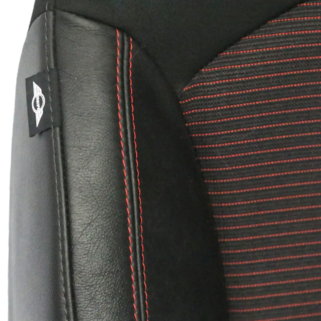 MINI R60 Front Seat Left N/S Backrest Sport Cloth Leather Parallel Lines Red - SKU 9805155-3 - Part number 9805155