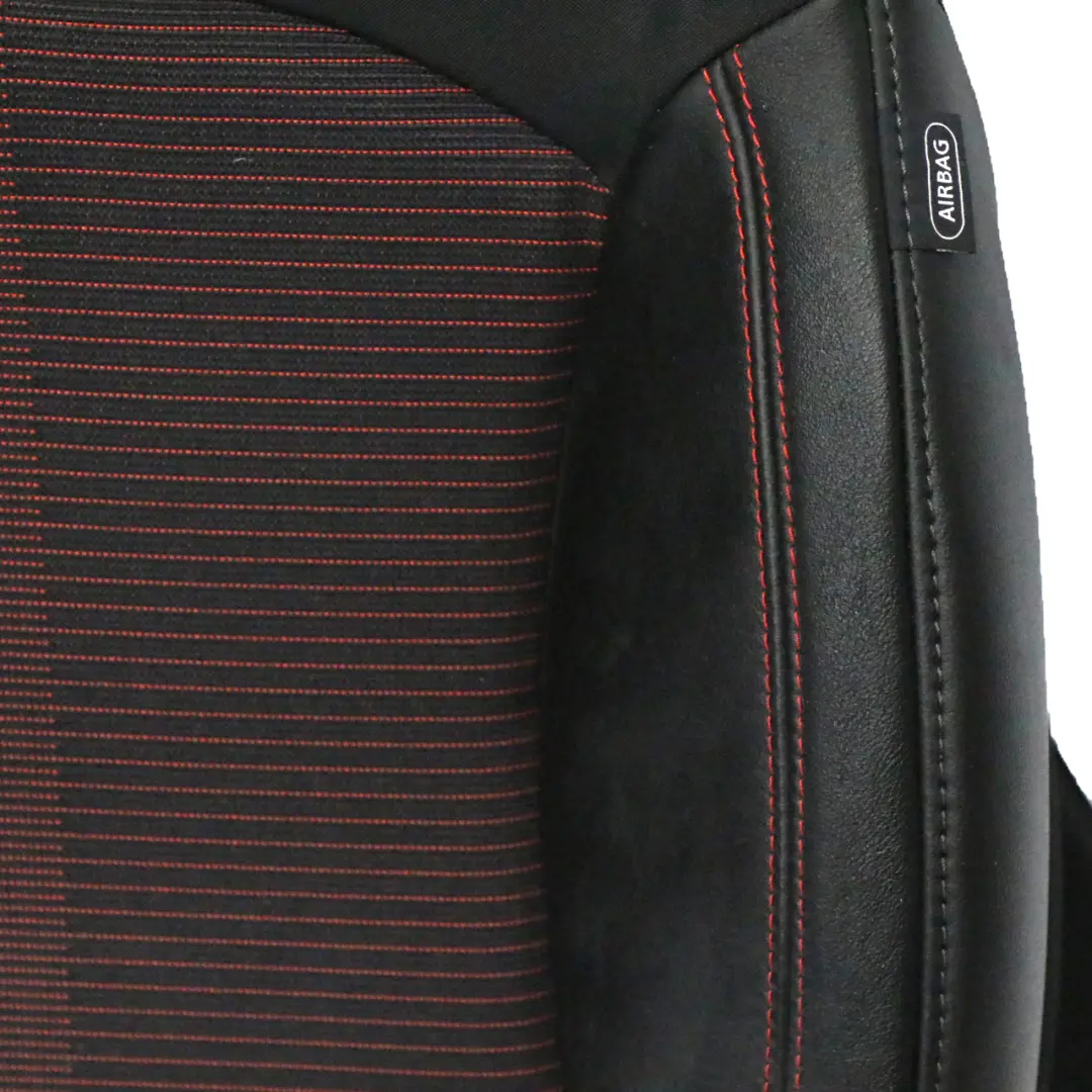 MINI R60 Front Seat Left N/S Backrest Sport Cloth Leather Parallel Lines Red - SKU 9805155-3 - Part number 9805155