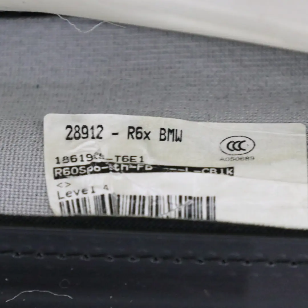 Mini Cooper R60 Front Sport Seat Backrest Left N/S Leather Gravity Carbon Black - SKU 9806611 - Part number 9806611