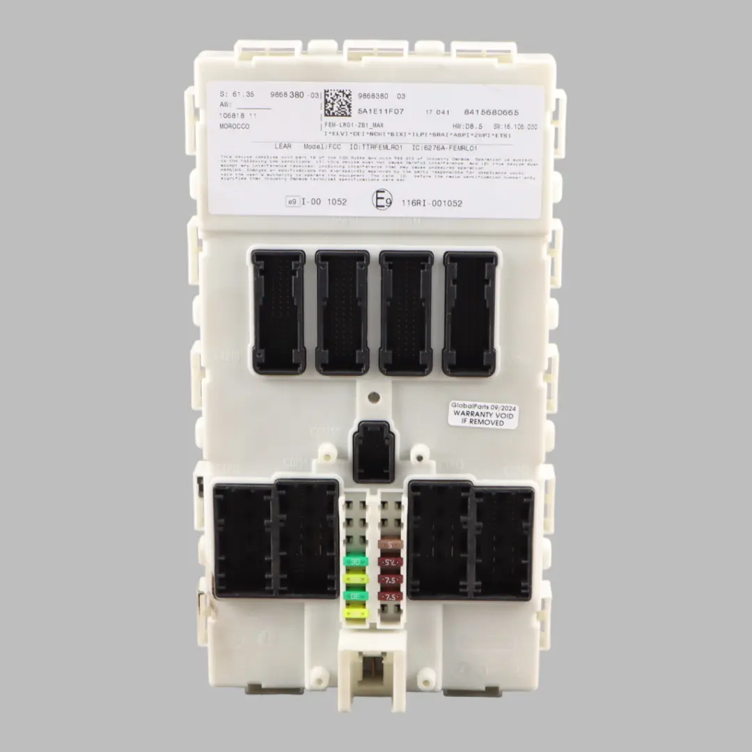 Body Control Comfort Module Unit FEM ECU to BMW F20 F30 F80 F82 F87 with Part number 9868380 BMW F20 F30 F80 F82 F87 Body Control Comfort Module Unit FEM ECU - SKU 9868380 - Part number 9868380