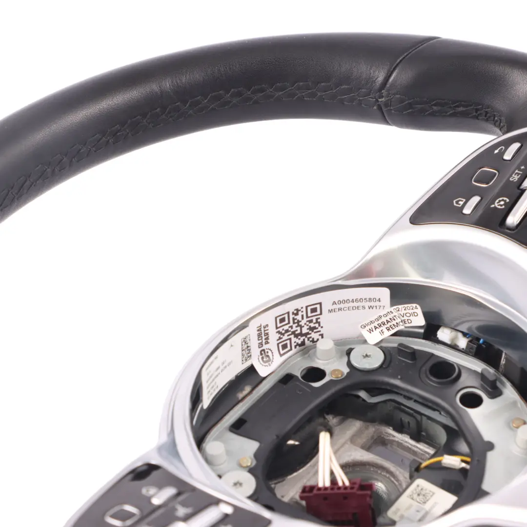  Steering Wheel Mercedes C118 W177 Black Leather Multifunction Paddle Shift - SKU A0004605804 - Part number A0004605804