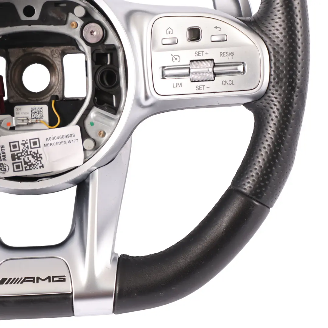  Steering Wheel Mercedes W177 V177 AMG Black Leather Paddle Shift - SKU A0004609908 - Part number A0004609908
