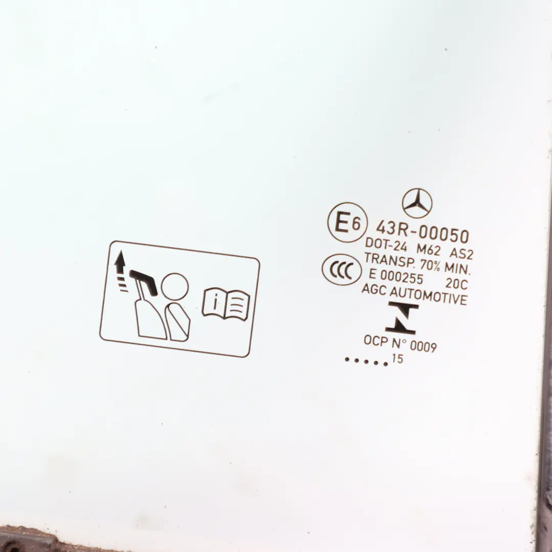 Glass Window Fixed Rear Door Right O/S AS2 to Mercedes CLA C117 Coupe with Part number A1177300218 Mercedes CLA C117 Coupe Glass Window Fixed Rear Door Right O/S AS2 - SKU A1177300218 - Part number A1177300218