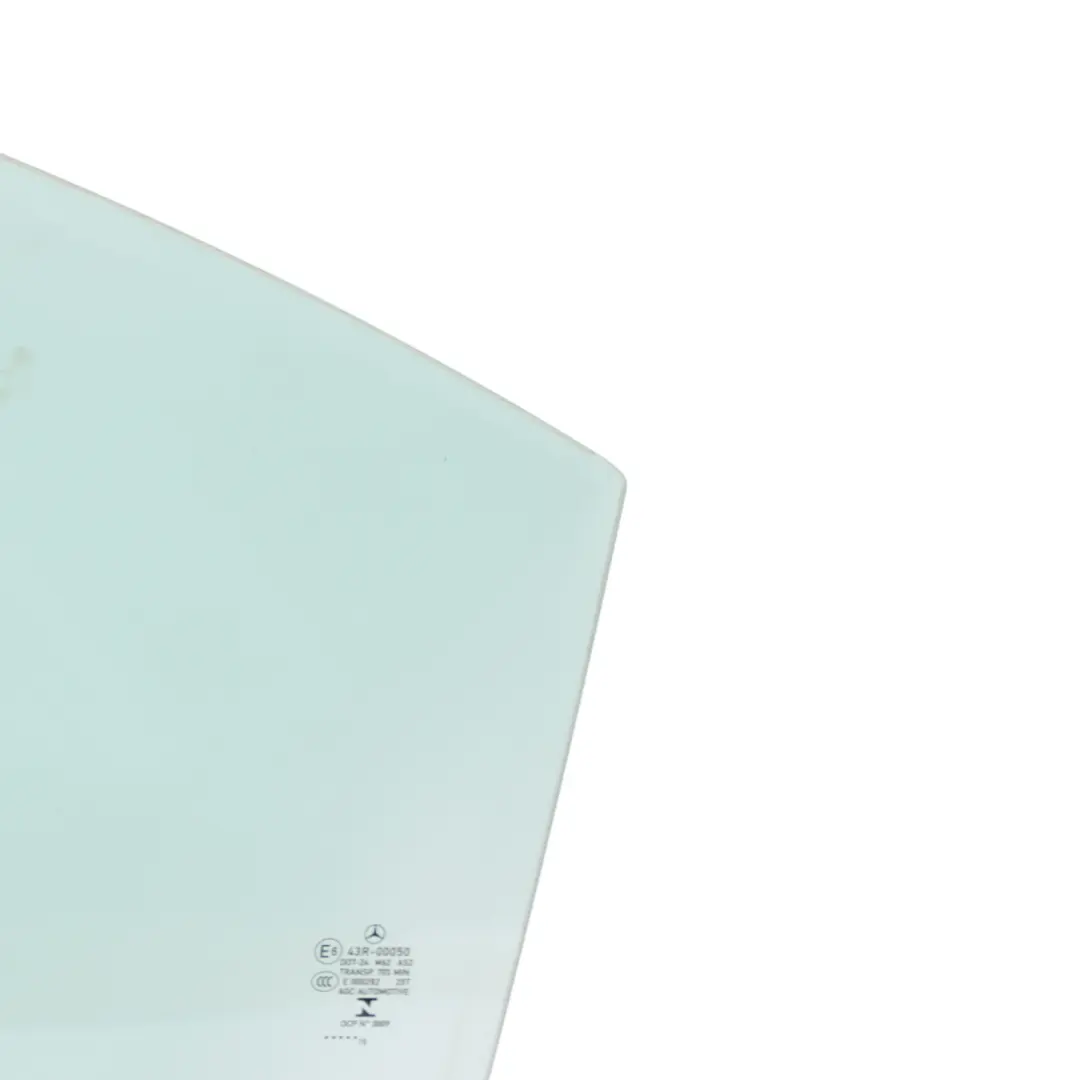 Hintere Tür Fenster Glas Verglasung Links Grün AS2 für Mercedes C117 mit Teilenummer A1177350110 Mercedes C117 Hintere Tür Fenster Glas Verglasung Links Grün AS2 - SKU A1177350110 - Teilenummer A1177350110