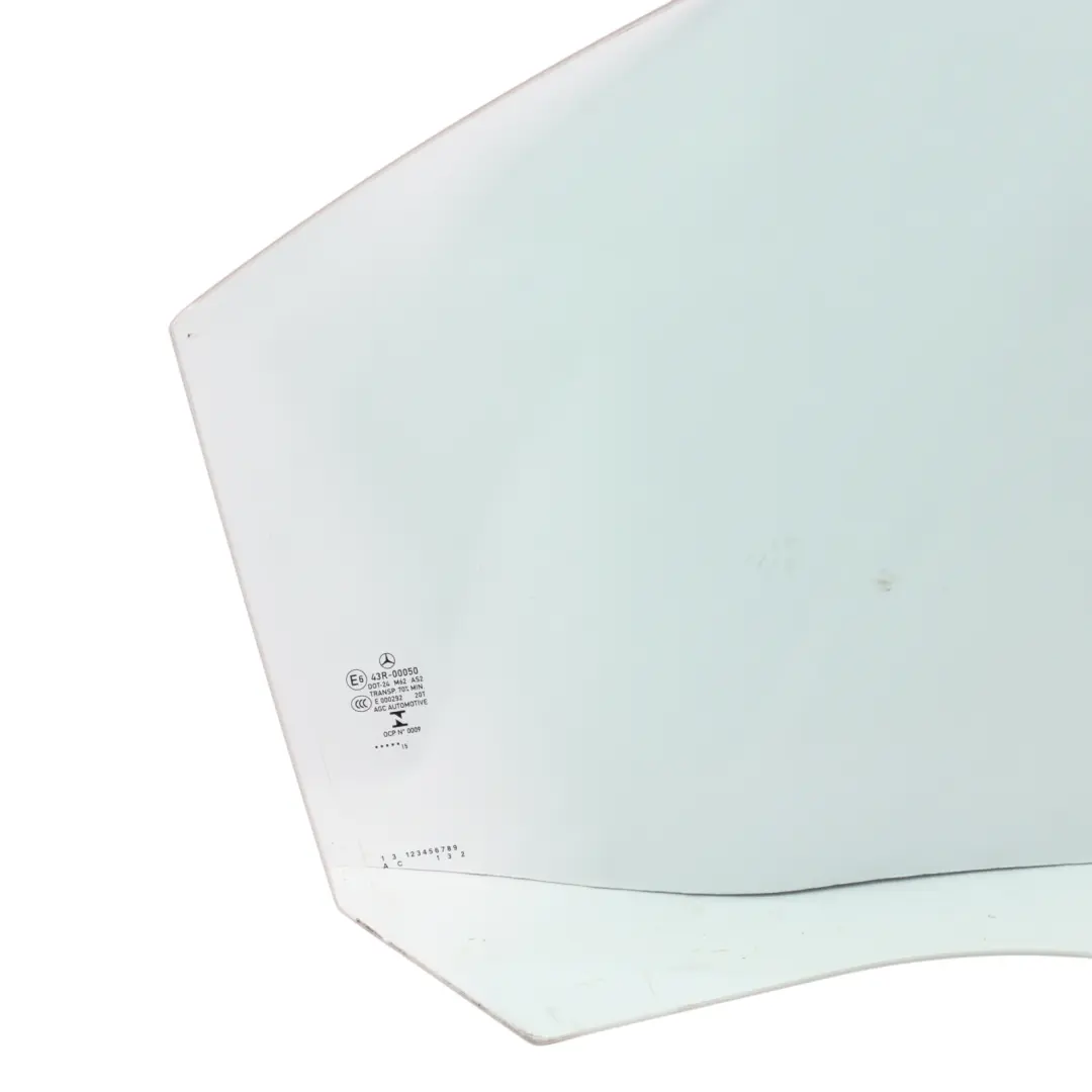 Vetro Della Porta Posteriore Verde AS2 Destra per Mercedes C117 con numero di parte A1177350210 Mercedes C117 Vetro Della Porta Posteriore Verde AS2 Destra - SKU A1177350210 - Numero di parte A1177350210