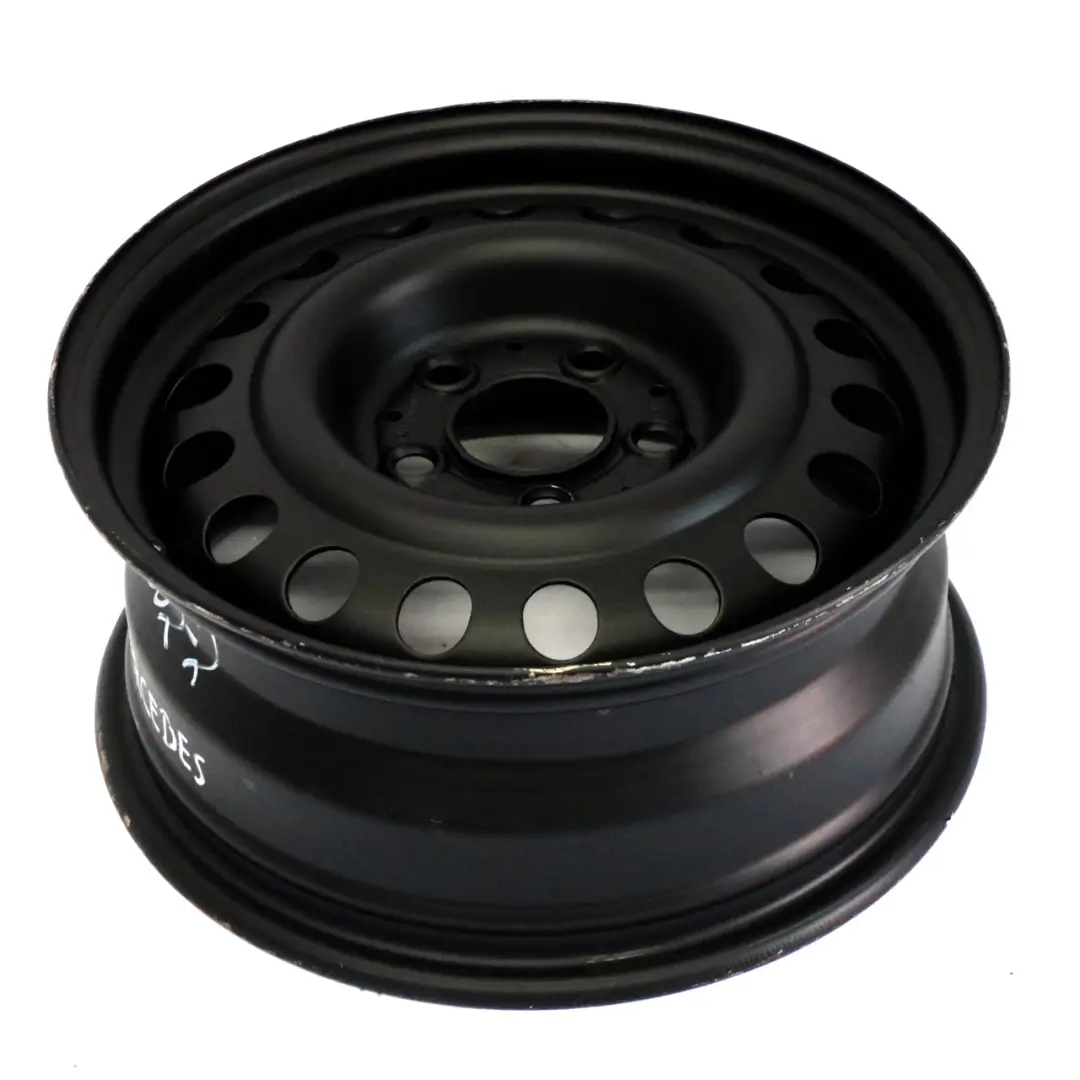 Mercedes W124 S124 Black Spare Wheel Rim Steel R15 6.5J - SKU A1244001002-2 - Part number A1244001002