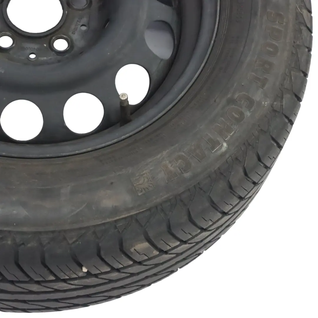 Roue de secours acier 16" Pneu Continental R16 235/60 pour Mercedes C140 à propos du numéro de pièce A1404000802 Mercedes C140 Roue de secours acier 16" Pneu Continental R16 235/60 - SKU A1404000802 - Numéro de pièce A1404000802