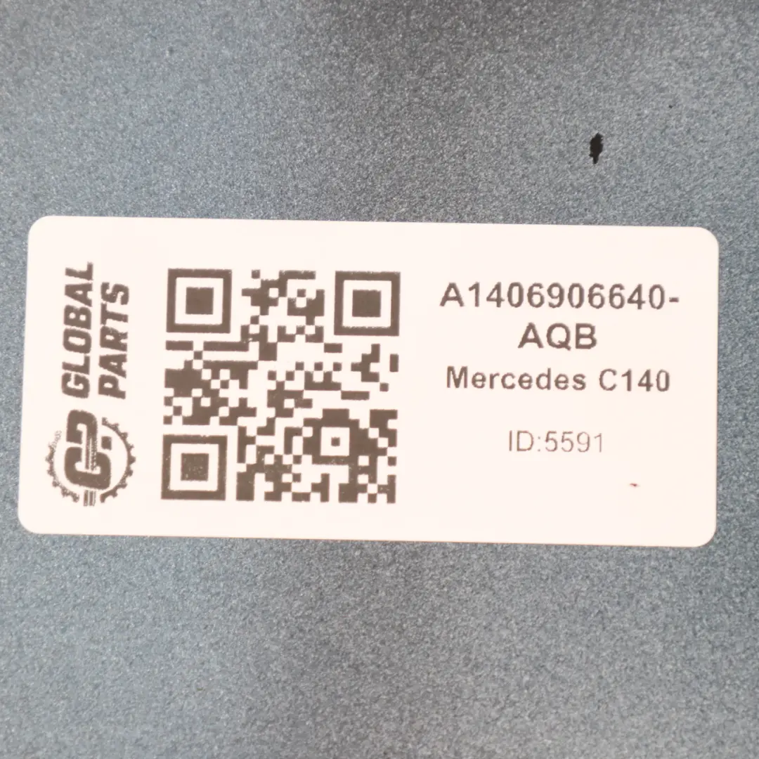 Cache Aile Passage de Roue Arrière Droit Bleu Aigue Marine 341 pour Mercedes C140 à propos du numéro de pièce A1406906640 Mercedes C140 Cache Aile Passage de Roue Arrière Droit Bleu Aigue Marine 341 - SKU A1406906640-AQB - Numéro de pièce A1406906640