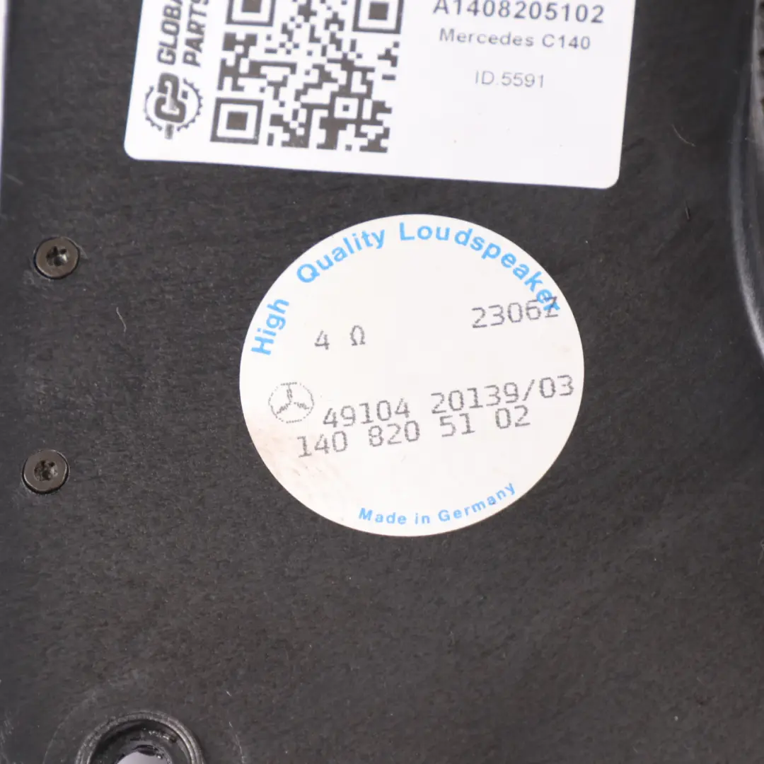 Haut parleur avant gauche Unité audio porte pour Mercedes C140 à propos du numéro de pièce A1408205102 Mercedes C140 Haut parleur avant gauche Unité audio porte - SKU A1408205102 - Numéro de pièce A1408205102