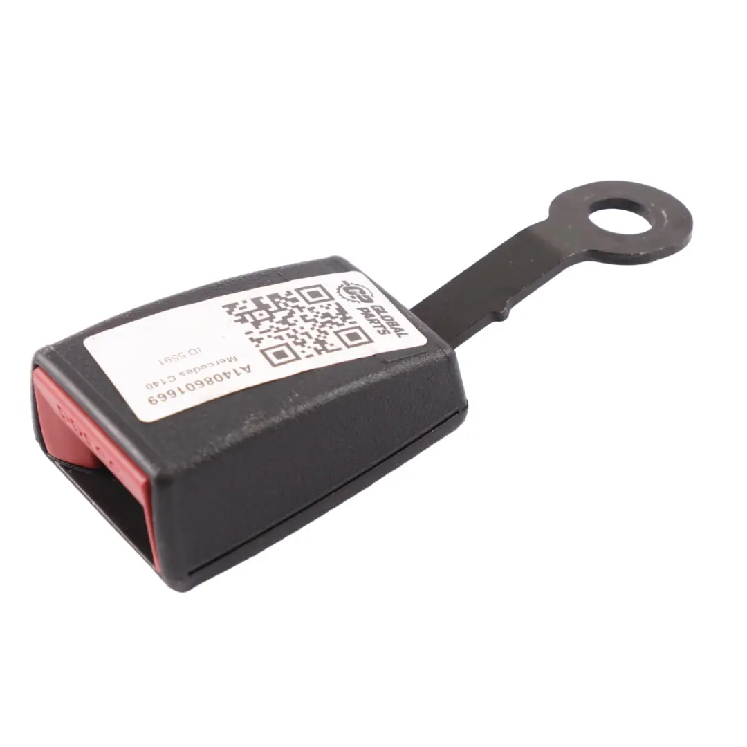 Mercedes C140 Seat Belt Buckle Latch Catch Rear Left N/S Black - SKU A1408601669 - Part number A1408601669