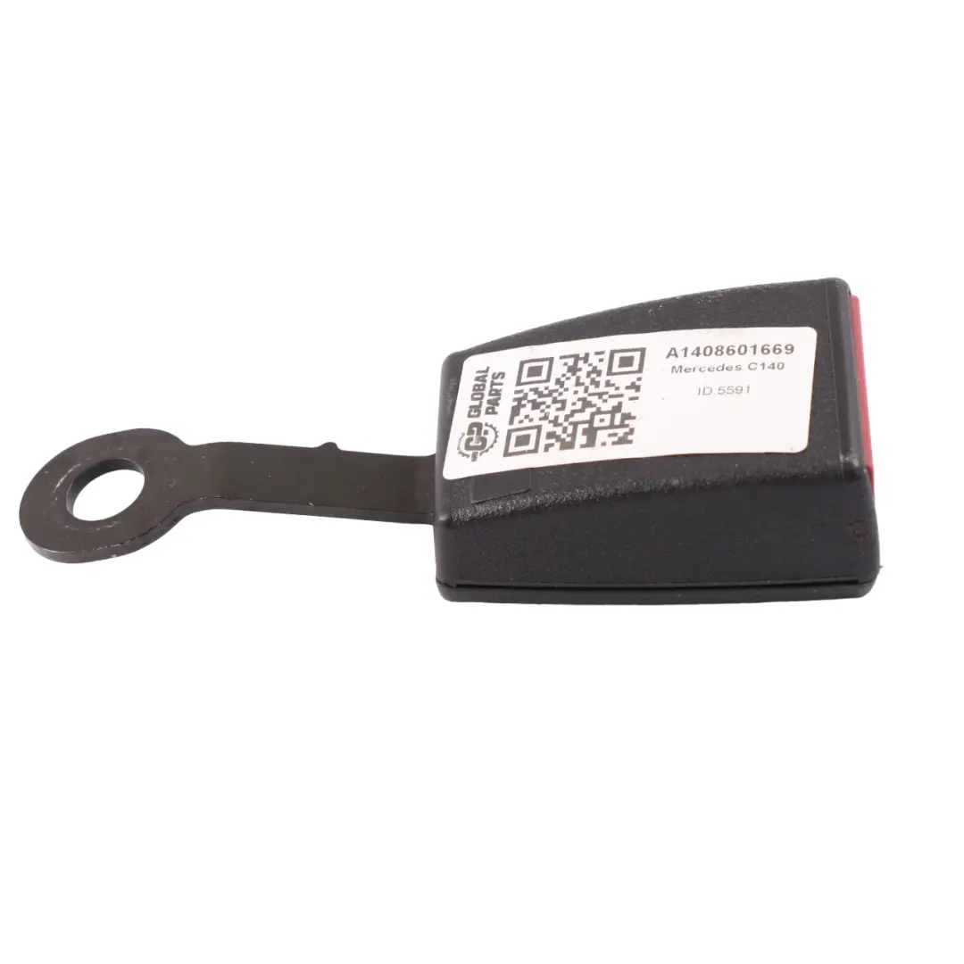 Mercedes C140 Seat Belt Buckle Latch Catch Rear Left N/S Black - SKU A1408601669 - Part number A1408601669
