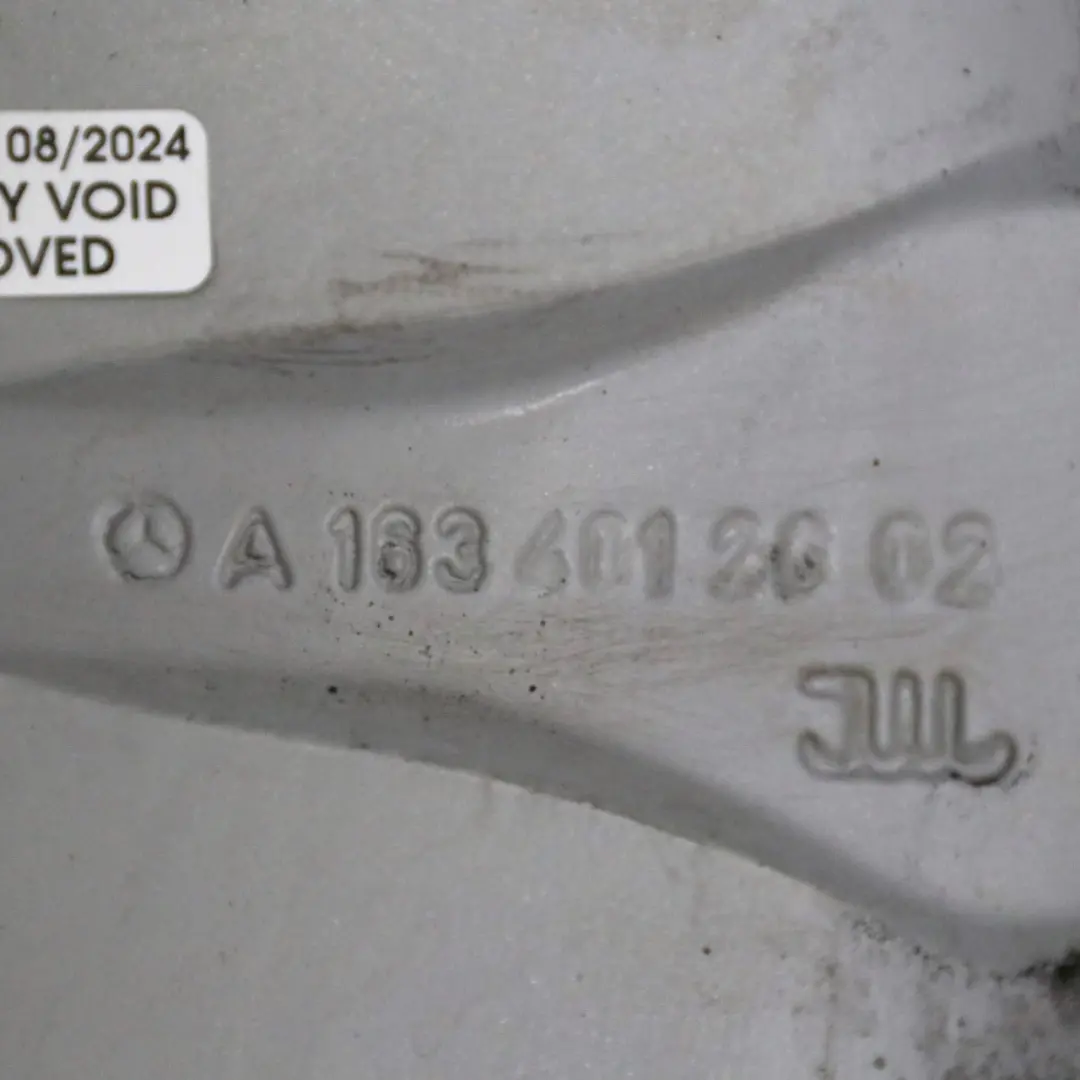 Alloy Wheel Rim 17" 8J ET:52 to Mercedes ML W163 Silver with Part number A1634012602 Mercedes ML W163 Silver Alloy Wheel Rim 17" 8J ET:52 - SKU A1634012602-1 - Part number A1634012602