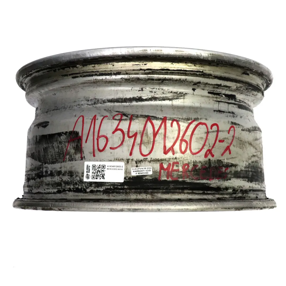  Srebrna felga aluminiowa Mercedes ML W163 17" 8J ET:52 - SKU A1634012602-2 - Numer Części A1634012602