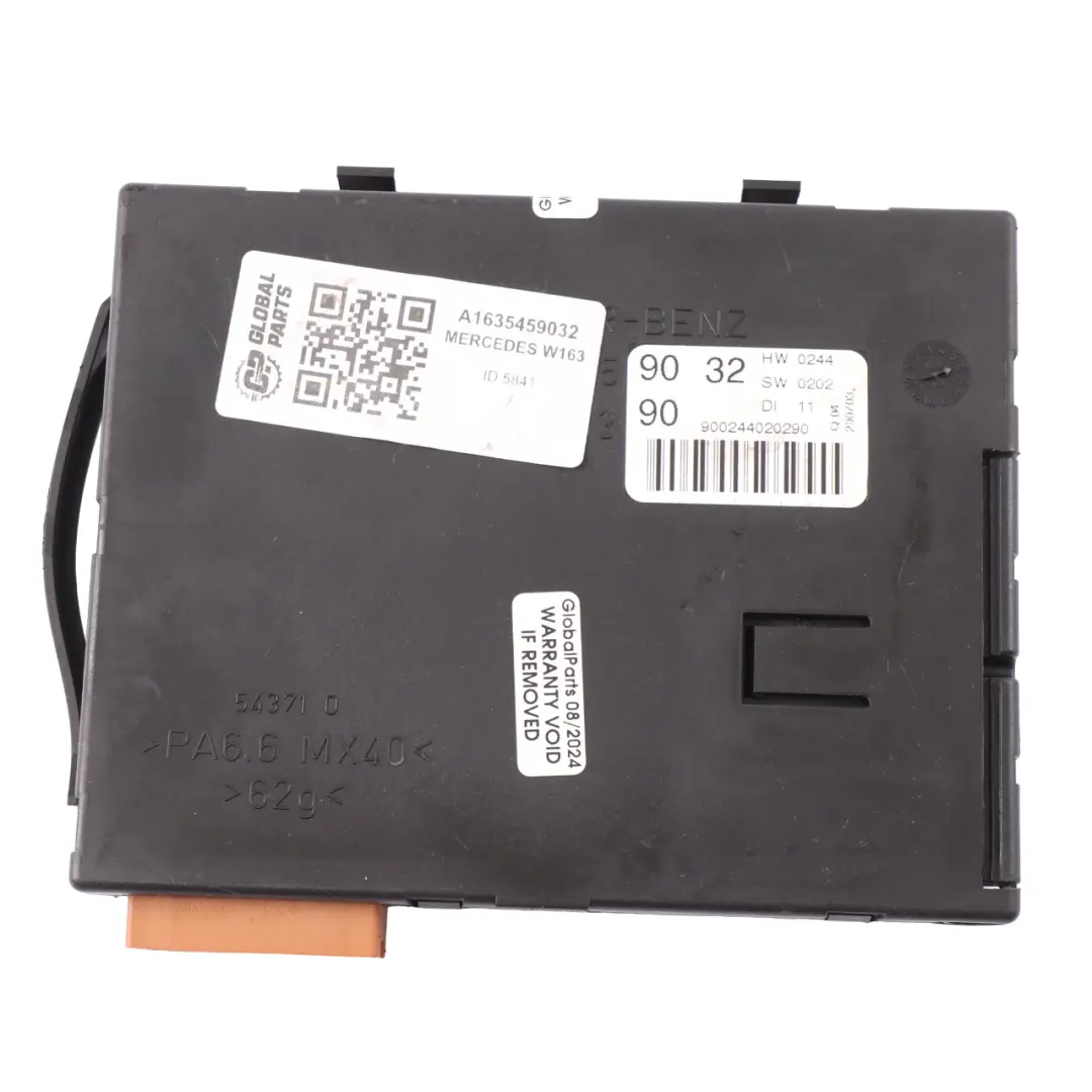 Unità modulo controllo corpo BCM ECU per Mercedes ML W163 con numero di parte A1635459032 Mercedes ML W163 Unità modulo controllo corpo BCM ECU - SKU A1635459032 - Numero di parte A1635459032