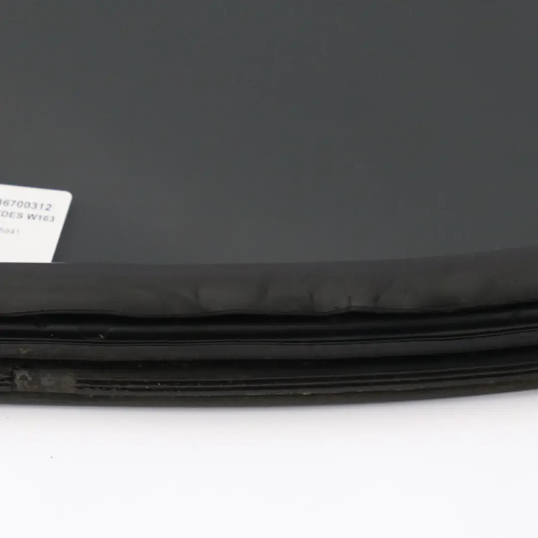 Left N/S Quarter Window Absorbing AS3 Glass to Mercedes W163 Rear with Part number A1636700312 Mercedes W163 Rear Left N/S Quarter Window Absorbing AS3 Glass - SKU A1636700312 - Part number A1636700312