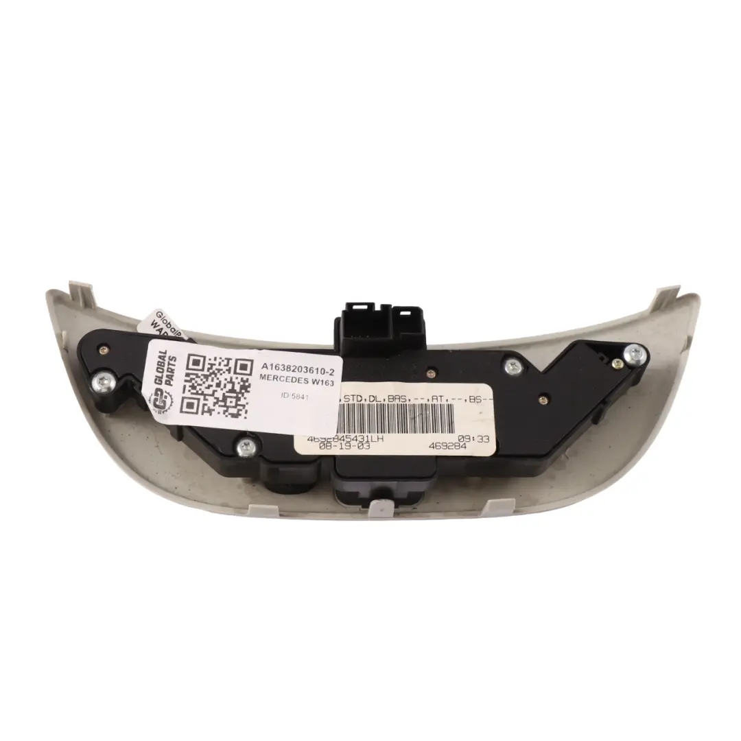 Mercedes ML W163 Interior Light Control Switch Button Cover Trim - SKU A1638203610-2 - Part number A1638203610