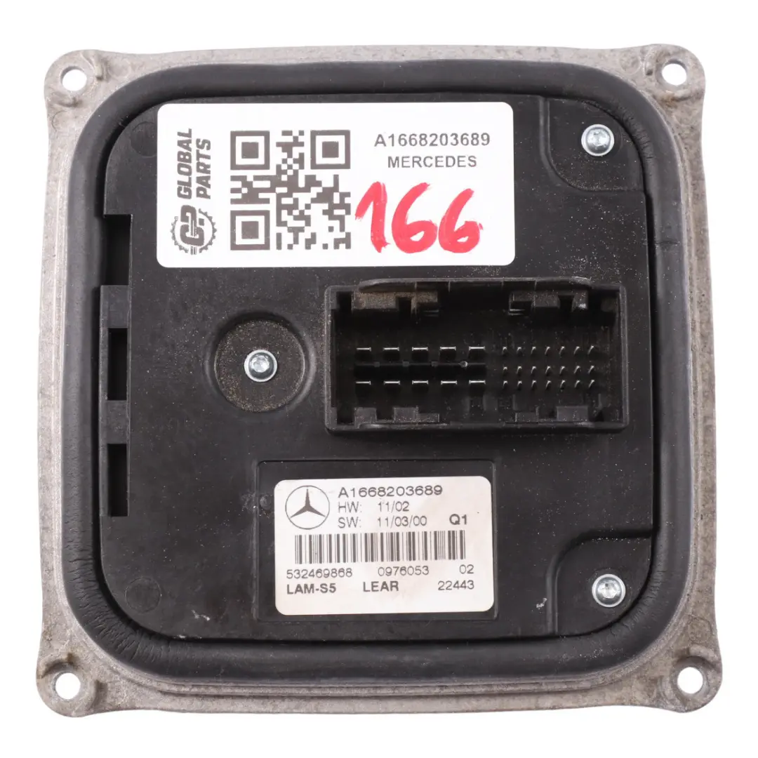W218 Unità controllo ballast fari allo xeno per Mercedes ML W166 CLS con numero di parte A1668203689 Mercedes ML W166 CLS W218 Unità controllo ballast fari allo xeno - SKU A1668203689 - Numero di parte A1668203689