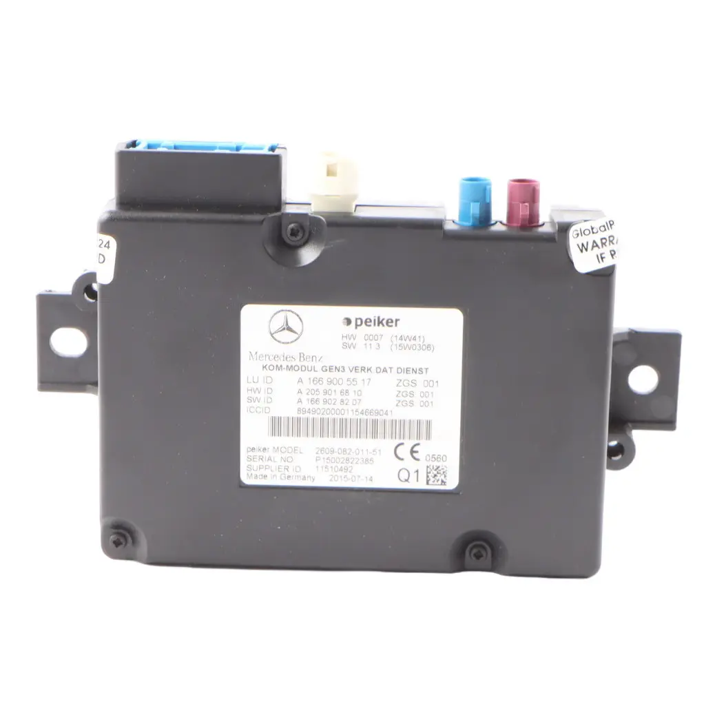 Mercedes W207 Modulo unità di controllo comunicazione telematica A1669005517