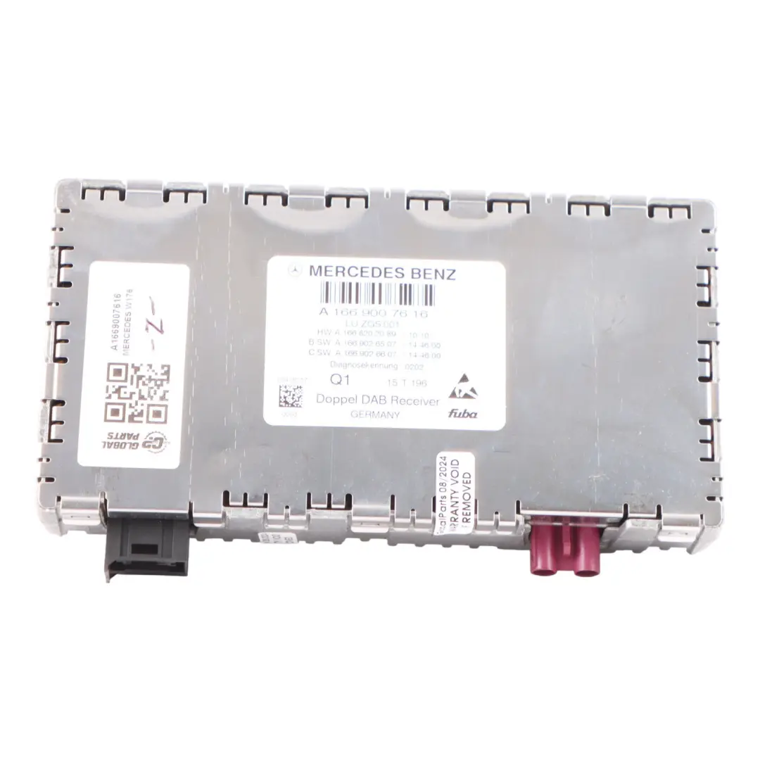Audio Empfänger Verstärker DAB Steuergerät Modul ECU für Mercedes W176 mit Teilenummer A1669007616 Mercedes W176 Audio Empfänger Verstärker DAB Steuergerät Modul ECU - SKU A1669007616 - Teilenummer A1669007616
