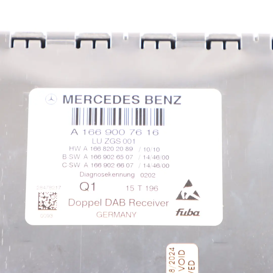 Amplificador DAB Mercedes W176 W204 W212 Unidad Control Módulo ECU para con número de pieza A1669007616 Amplificador DAB Mercedes W176 W204 W212 Unidad Control Módulo ECU - SKU A1669007616 - Número de pieza A1669007616